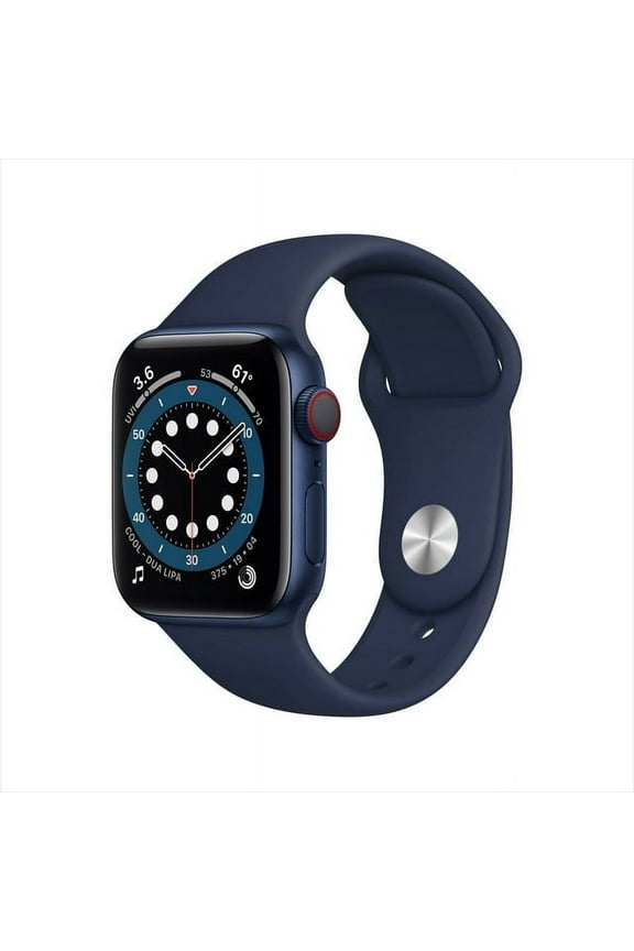 Restored Apple Watch Series 6 40MM Blue Aluminum Case GPS + Cellular Deep Navy Sport Band (Refurbished)