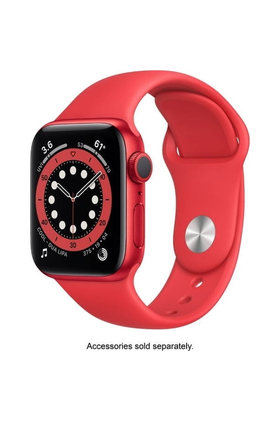Restored Apple Watch Series 6 40mm GPS Aluminum Red Case Red Sport Band Smartwatch (Refurbished)