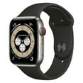 thumbnail image 1 of Restored Apple Watch Series 6 (GPS+Cellular, 40mm) - Titanium Case - Black Sport Band (Refurbished), 1 of 3