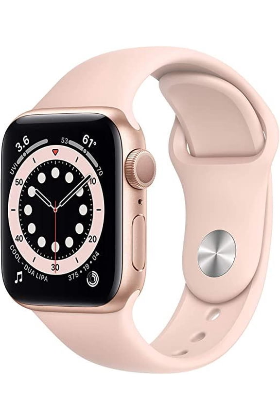 Restored Apple Watch Series 6 (GPS, 44mm) - Rose Gold - Aluminum Case - Pink Sand Sport Band (Refurbished)