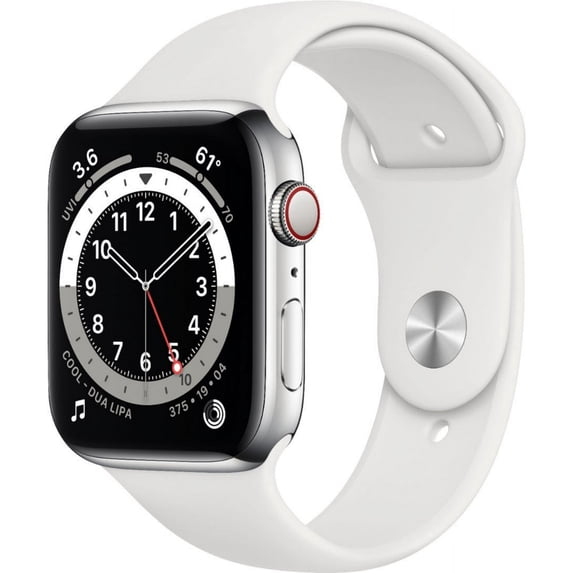 Restored Apple Watch Series 6 44mm (GPS + Cellular) Stainless Steel Case (Refurbished)