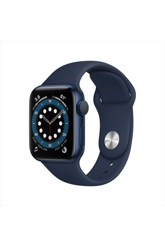Restored Apple Watch Series 6 GPS, 40mm Blue Aluminum Case with Deep Navy Sport Band MG143LL/A (Refurbished)