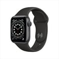 thumbnail image 1 of Restored Apple Watch Series 6 GPS, 40mm Space Gray Aluminum Case with Black Sport Band MG133LL/A (Refurbished), 1 of 3