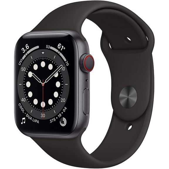 Restored Apple Watch Series 6 GPS+ Cellular - 40mm - Space Gray Case + Black Sport Band (Refurbished)
