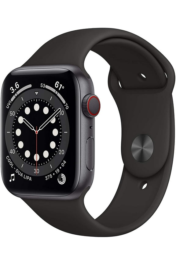 Restored Apple Watch Series 6 GPS+ Cellular - 40mm - Space Gray Case + Black Sport Band (Refurbished)