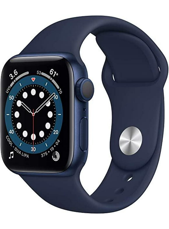 Restored Apple Watch Series 6, GPS + Cellular, 44MM, Blue - Aluminum Case - Deep Navy Sport Band (Refurbished)
