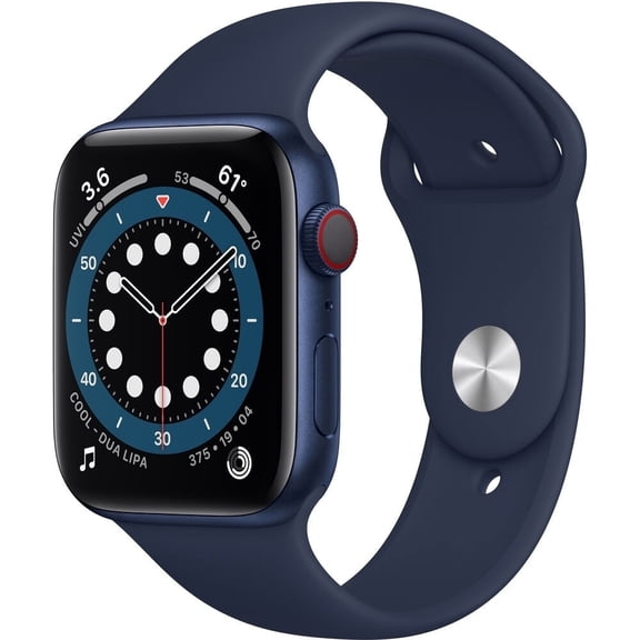 Pre-Owned Restored Apple Watch Series 6 (GPS + Cellular) 44mm Aluminum Case, Blue