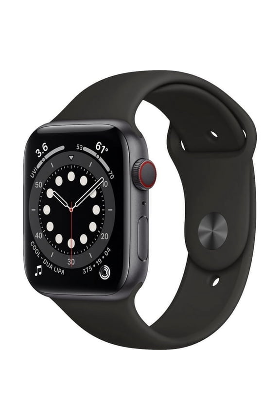 Restored Apple Watch Series 6 GPS LTE 44mm Blue Aluminum Case Deep Navy Sport Band