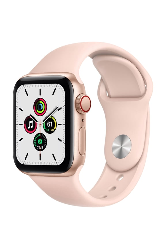 Restored Apple Watch Series 6 GPS + Cellular, 40mm Gold Aluminum Case with Pink Sand Sport Band - Regular