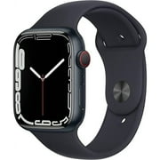 Apple Watch Series 7 GPS + Cellular, 45mm Midnight Aluminum Case with Midnight Sport Band - Regular