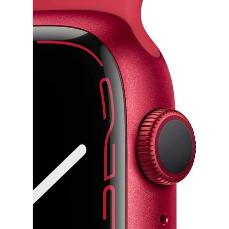 Restored Apple Watch Series 7 GPS, 41mm (PRODUCT)RED Aluminum Case with (PRODUCT)RED Sport Band - Regular (Refurbished)