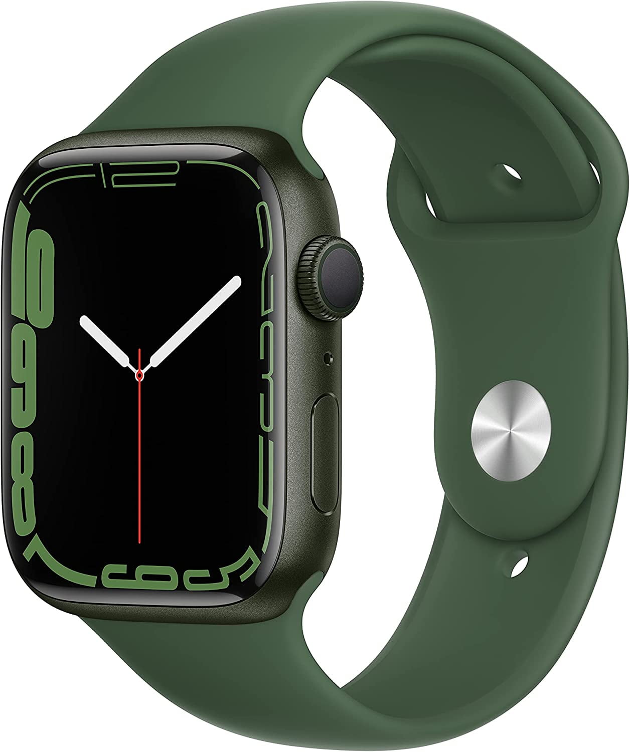 Apple Watch Series 7 GPS, 45mm Green Aluminum Case with Clover 