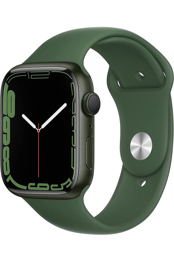 Restored Apple, MKN73LL/A, Watch Series 7, Smart Watch, GPS, with 10 Hour Battery Life, GPS, Green Case with Clover Sport Band/45mm, 1, 1