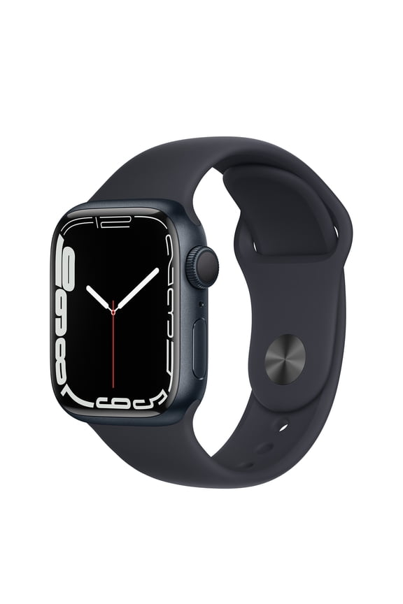 Restored Apple Watch Series 7 (GPS + Cellular, 41 mm) Space Gray Case with Black Sport Band (Refurbished)