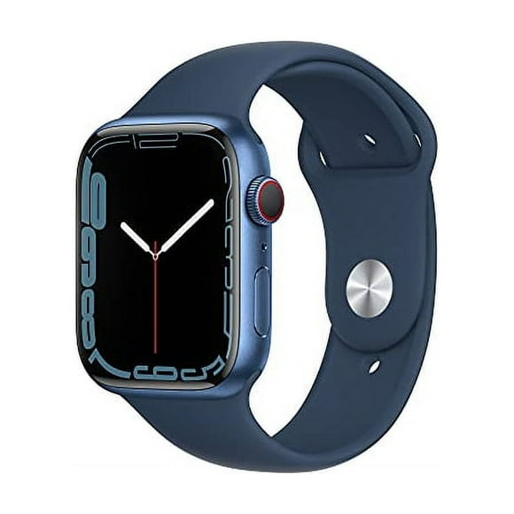 Restored Apple Watch Series 7 (GPS+Cellular, 45mm) - Aluminum Case - Blue Sport Band (Refurbished)