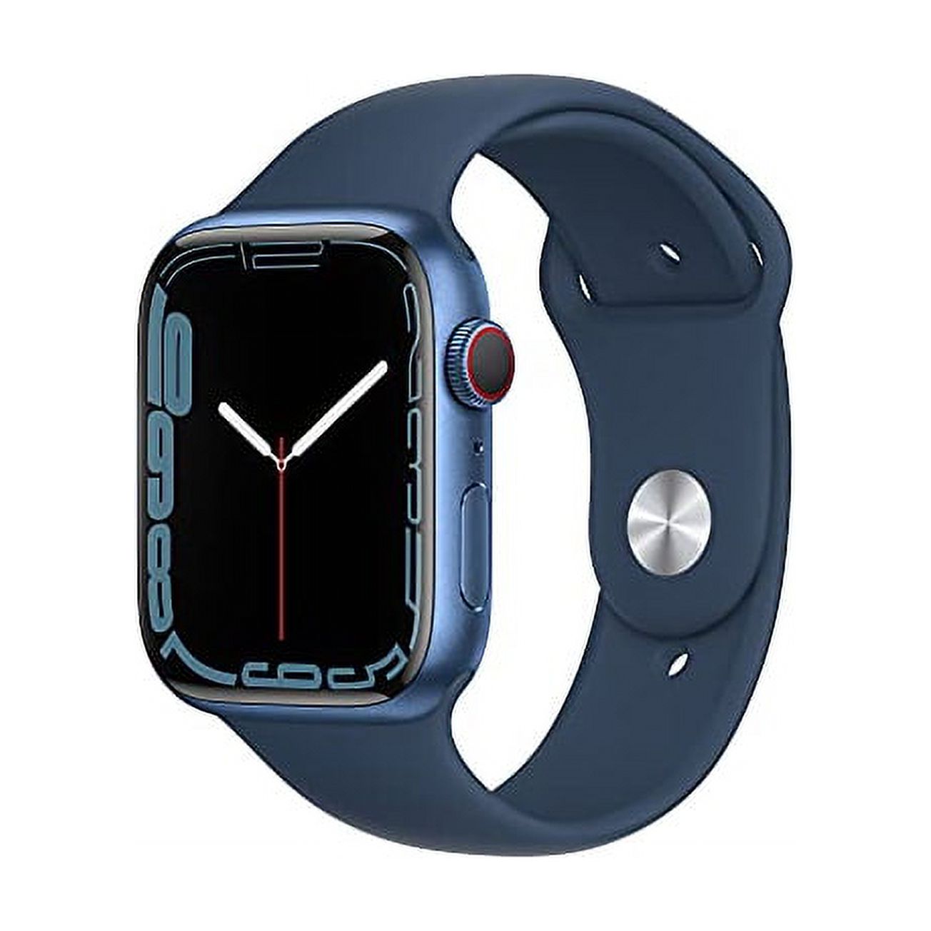 Restored Apple Watch Series 7 GPS + Cellular, 45mm Blue Aluminum Case with Abyss Blue Sport Band - Regular (Refurbished) - image 1 of 5