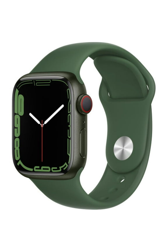 Restored Apple Watch Series 7 (GPS+Cellular, 45mm) - Green Aluminum Case - Clover Sport Band (Refurbished)