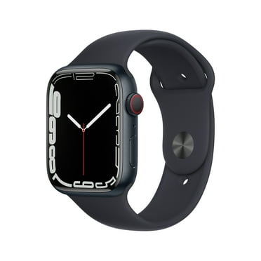 Restored Apple Watch Series 7 GPS + Cellular, 45mm Midnight Aluminum Case with Midnight Sport Band - Regular (Refurbished)