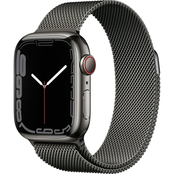 Restored Apple Watch Series 7 (GPS, 41mm) - Graphite Stainless Steel Case - Milanese Loop Band (Refurbished)