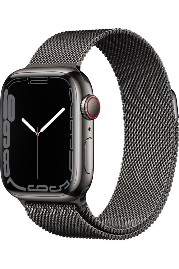Restored Apple Watch Series 7 (GPS, 41mm) - Graphite Stainless Steel Case - Milanese Loop Band (Refurbished)