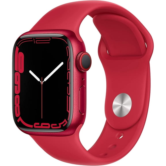 Restored Apple Watch Series 7 GPS + LTE w/ 41MM Red Aluminum Case RED Sport Band (Refurbished)