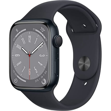 Restored Apple Watch Series 8 45MM Midnight Aluminum Case Midnight Band GPS Only (Refurbished)