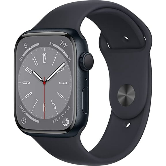 Restored Apple Watch Series 8 45MM Midnight Aluminum Case Midnight Band GPS Only (Refurbished)