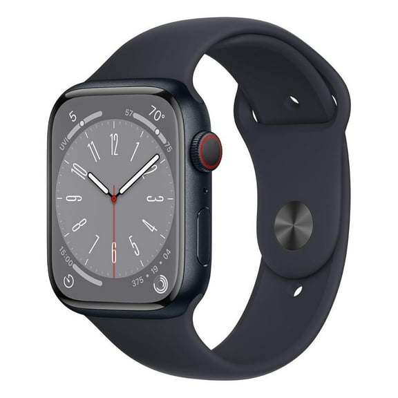 Restored Apple Watch Series 8 45mm GPS and Cellular Smartwatch, Midnight Aluminium Case with Midnight Sport Band (Refurbished)