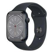 Restored Apple Watch Series 8 45mm Smartwatch with Built-In GPS, 32GB Memory, Midnight Aluminum Case with Midnight Sport Band
