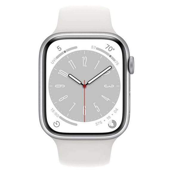 Restored Apple Watch Series 8 (GPS, 41mm) - Silver Aluminum Case - White Sport Band (Refurbished)