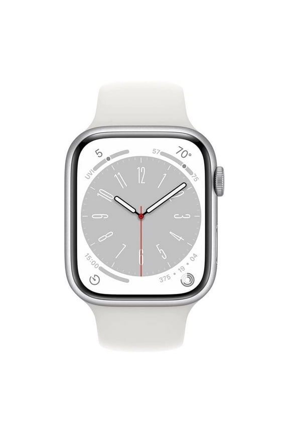 Restored Apple Watch Series 8 (GPS, 41mm) - Silver Aluminum Case - White Sport Band (Refurbished)