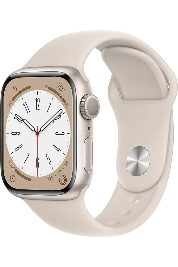 Restored Apple Watch Series 8 (GPS, 41mm) - Starlight Aluminum Case - Starlight Sport Band (Refurbished)