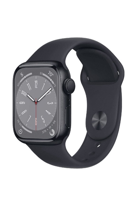 Restored Apple Watch Series 8 [GPS, 45mm] Midnight Aluminum Case with Midnight Sport Band (Refurbished)