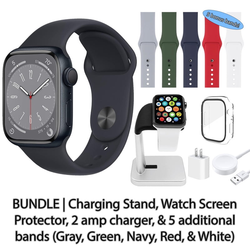Restored Apple Watch Series 8 (GPS + Cellular, 41 mm) Midnight 