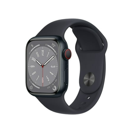 Restored Apple Watch Series 8 (GPS+ Cellular 41MM) Midnight Aluminum Case with Midnight Sport Band (Refurbished)
