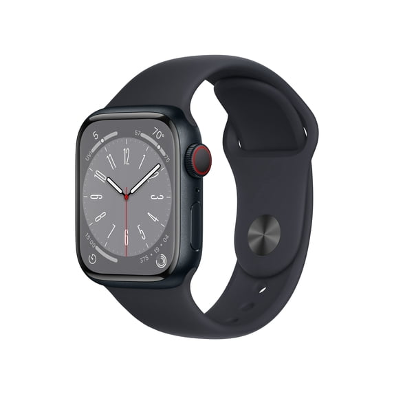 Restored Apple, Watch Series 8, GPS + Cellular, Midnight Aluminum Case with Midnight Sport Band/41MM, 1, 1