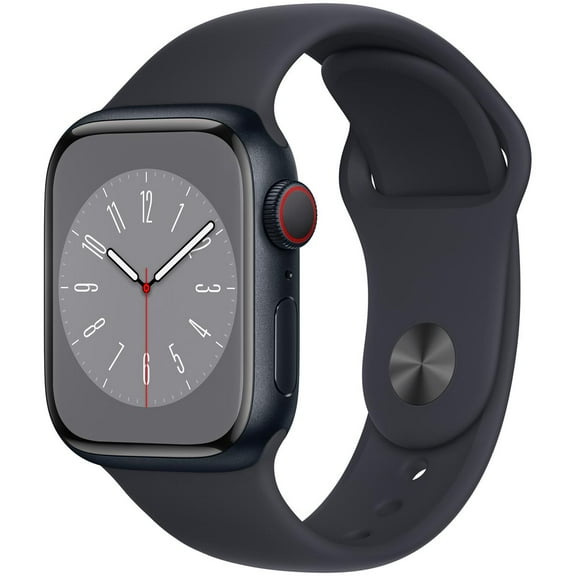 Restored Apple Watch Series 8 (GPS+Cellular, 41mm) - Midnight Aluminum Case - Midnight Sport Band (Refurbished)