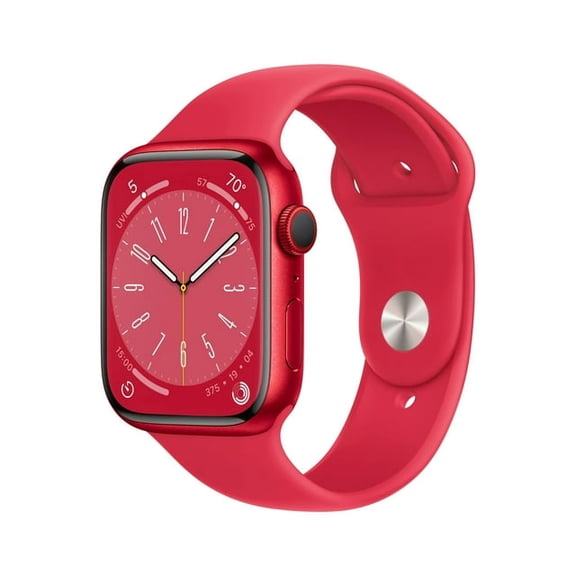 Restored Apple Watch Series 8 (GPS+Cellular, 45mm) - Red Aluminum Case - Red Sport Band (Refurbished)