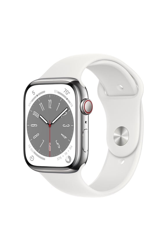Restored Apple Watch Series 8 Stainless Steel 45mm A2774 (GPS + Cellular) Silver (Refurbished)