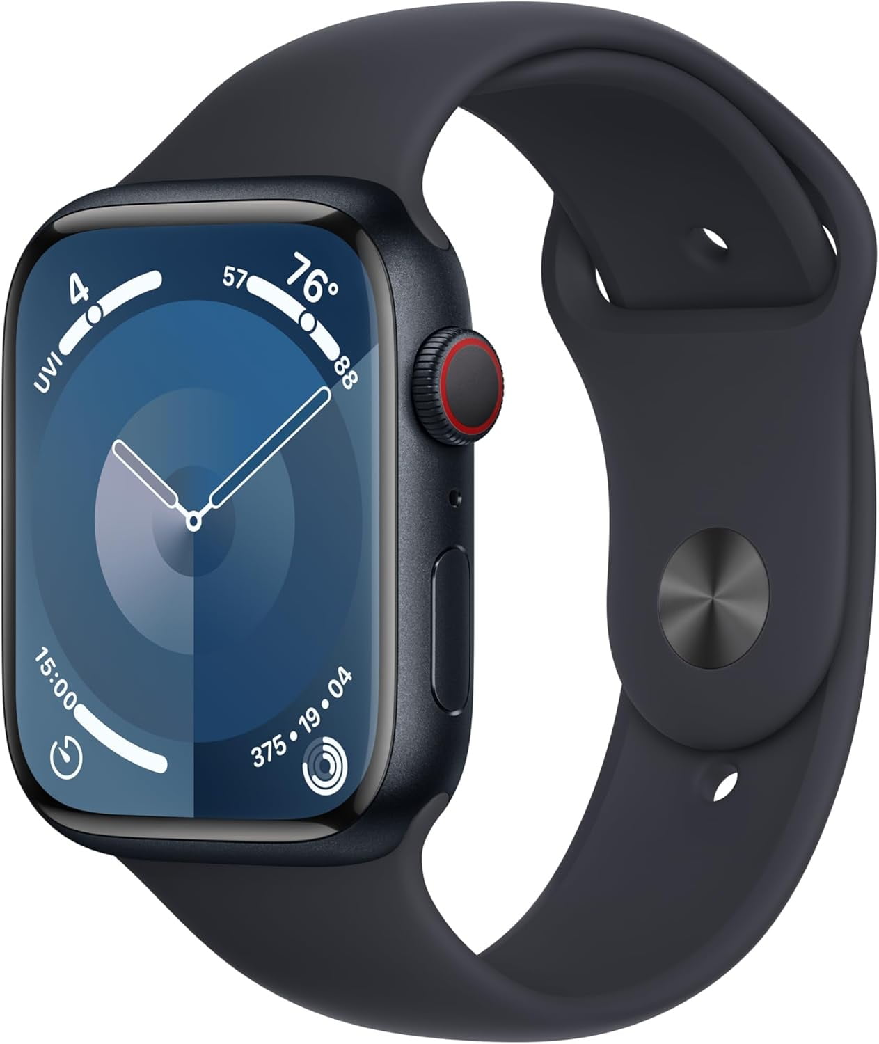 Restored Apple Watch Series 9 (GPS+Cellular, 41mm) - Black Aluminum Case - Midnight Sport Band (Refurbished)
