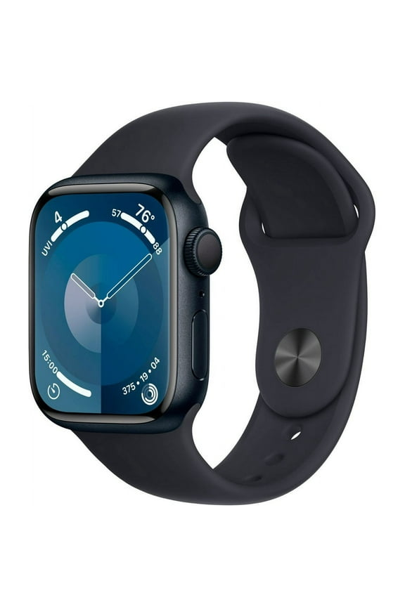 Restored Apple Watch Series 9 GPS 45mm Midnight Aluminum Case with Midnight Sport Band - S/M (Refurbished)