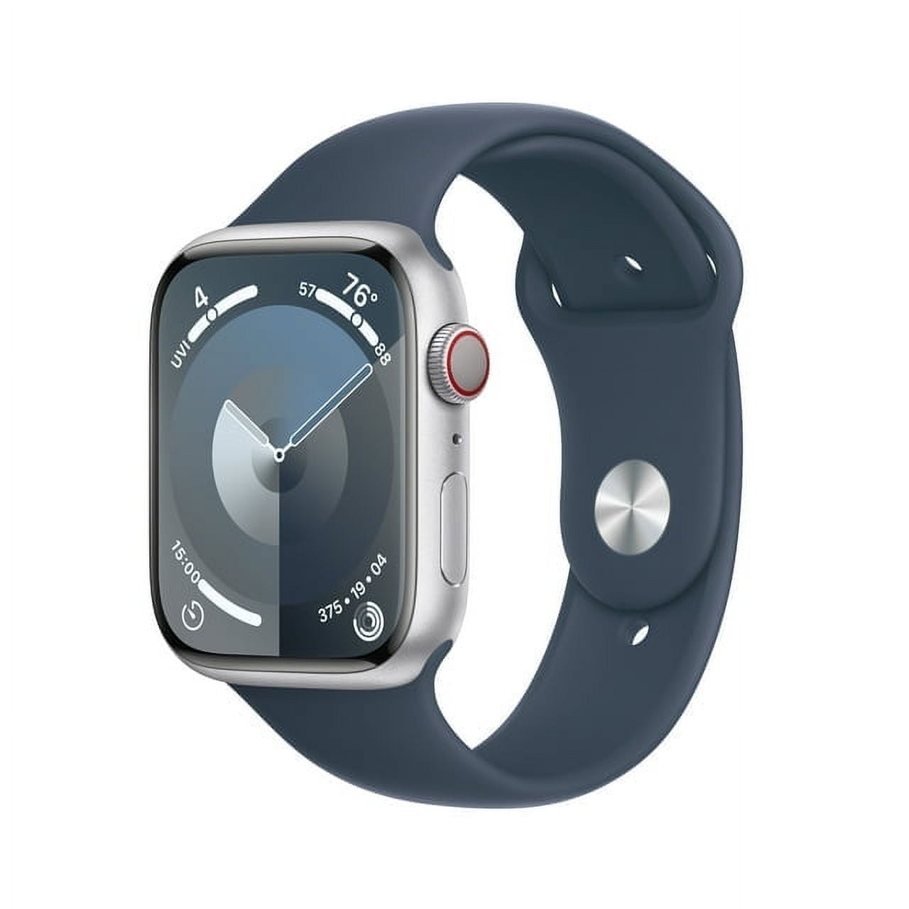 Restored Apple Watch Series 9 (GPS+Cellular, 41mm) - Stainless Steel Case - Silver Sport Band (Refurbished)