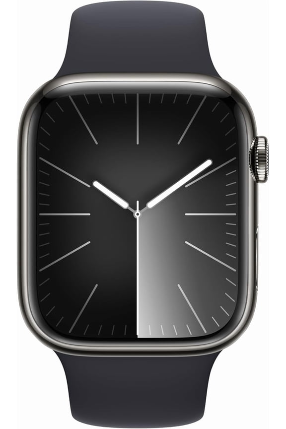 Restored Apple Watch Series 9 With Blood Oxygen. GPS + Cellular 45mm Graphite Stainless Steel Case with Graphite Milanese Loop. (Refurbished)