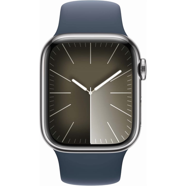 Apple Watch Series 9, GPS + Cellular, 45mm Silver Stainless Steel