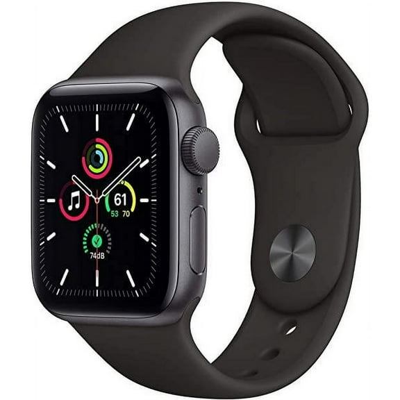 Restored Apple Watch Series SE 40MM Space Gray Aluminum Case Black Sport Band (Refurbished)