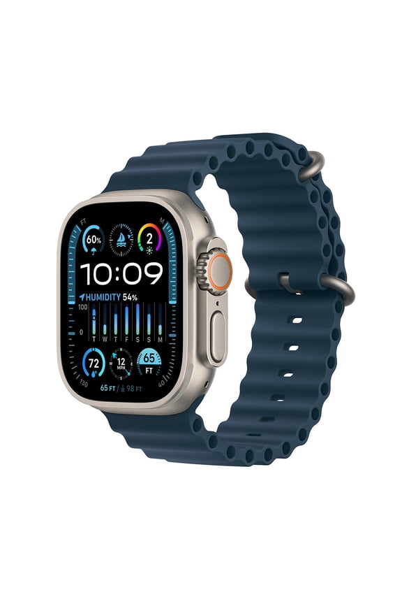 Restored Apple Watch Ultra 2 (GPS + Cellular, 49mm) - Titanium Case - Blue Ocean Band (Refurbished)