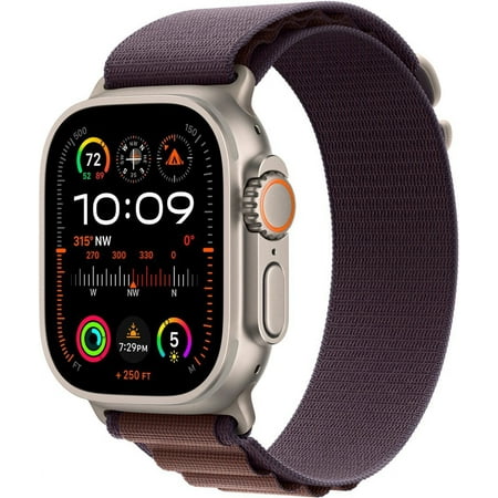 Restored Apple Watch Ultra 2 - GPS + Cellular - 49mm Titanium Case with Indigo Alpine loop Large (Refurbished)