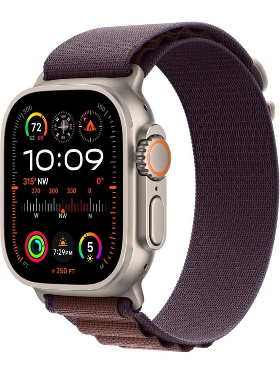 Restored Apple Watch Ultra 2 GPS + Cellular 49mm Titanium Case with Olive Alpine Loop Small, 1 Pack