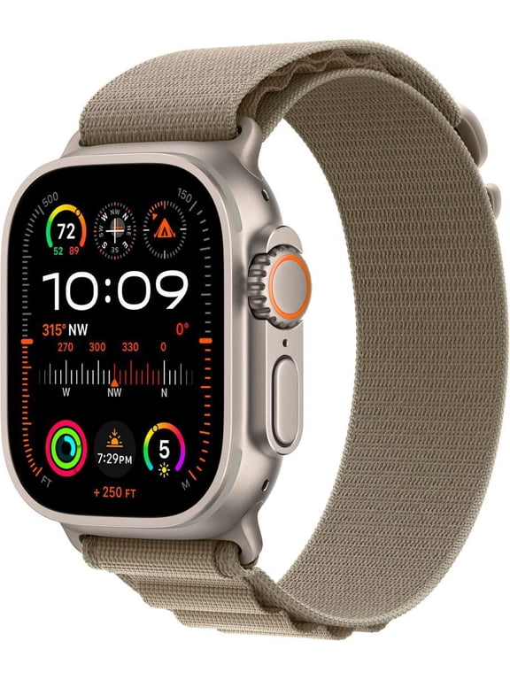 Restored Apple Watch Ultra 2 GPS+Cell 49mm Titanium Case with Blue Alpine Loop, Small