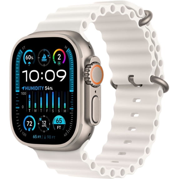 Restored Discover the Apple Watch Ultra 2, a robust smartwatch designed for extreme situations, workouts, and adventures. This model features a lightweight 49mm titanium case and an exceptionally bright display, ensuring optimal visibility in any environment. With GPS + Cellular capabilities, you can stay connected and navigate with precision. The watch offers an impressive 36-hour battery life, supporting extended use throughout your day. Its advanced features and durable construction make it an ideal companion for active lifestyles, providing efficiency and precision for all your needs.